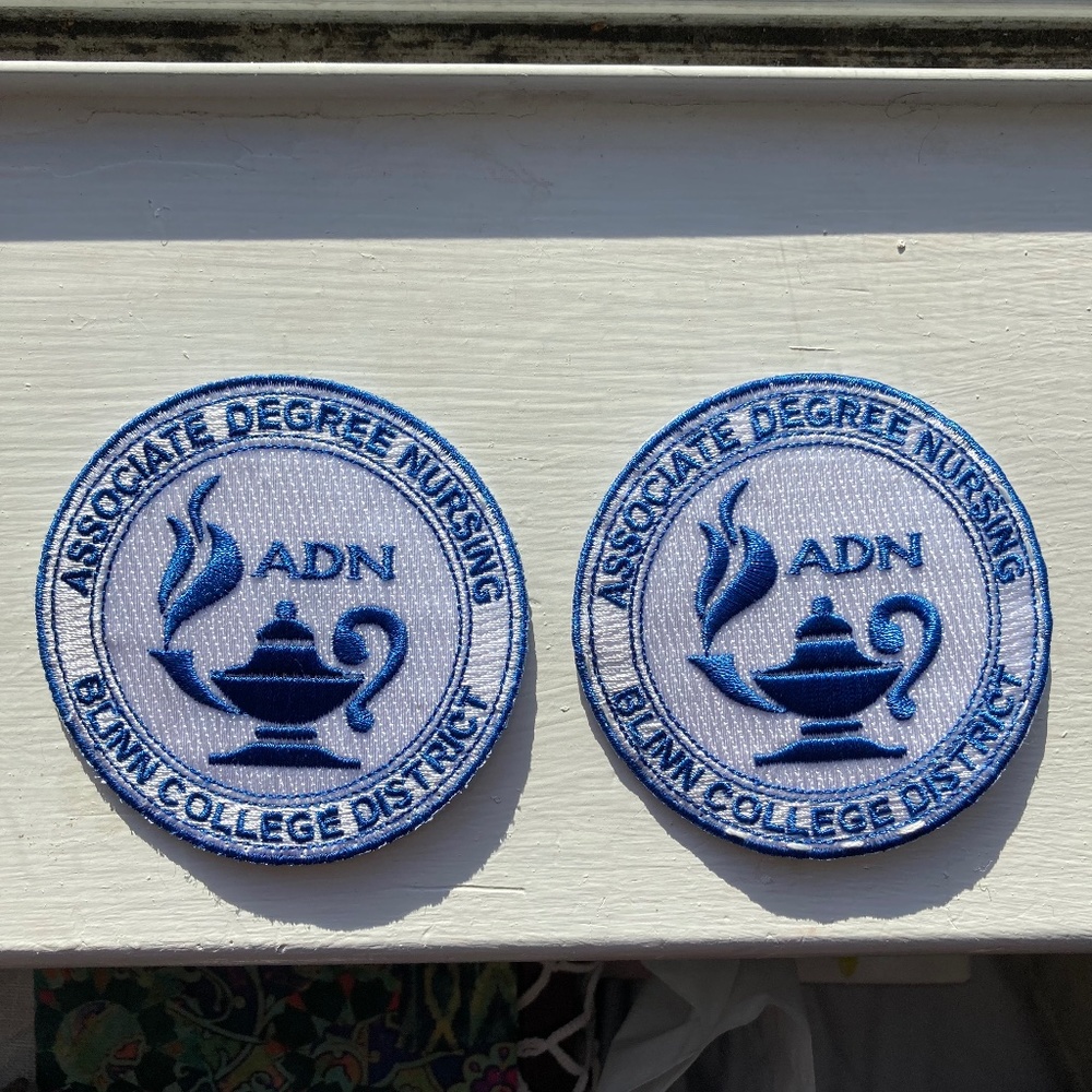 Set of (2) Blinn College Nursing Nurse Patches Patch